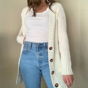 Cardigan with elbow pads